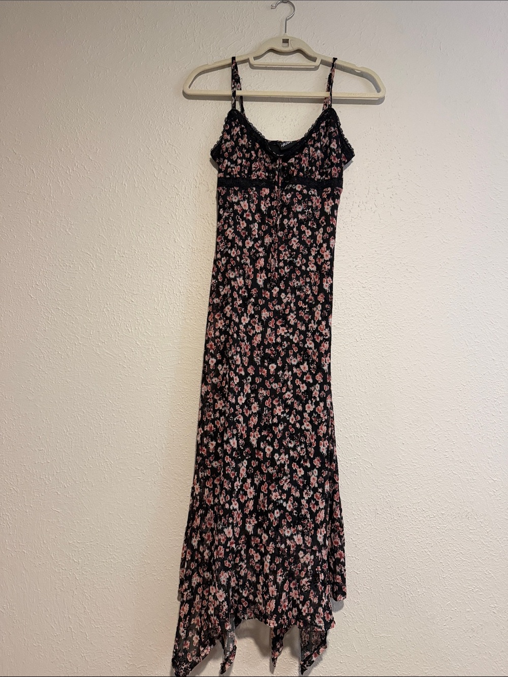 Black Floral Slip Dress